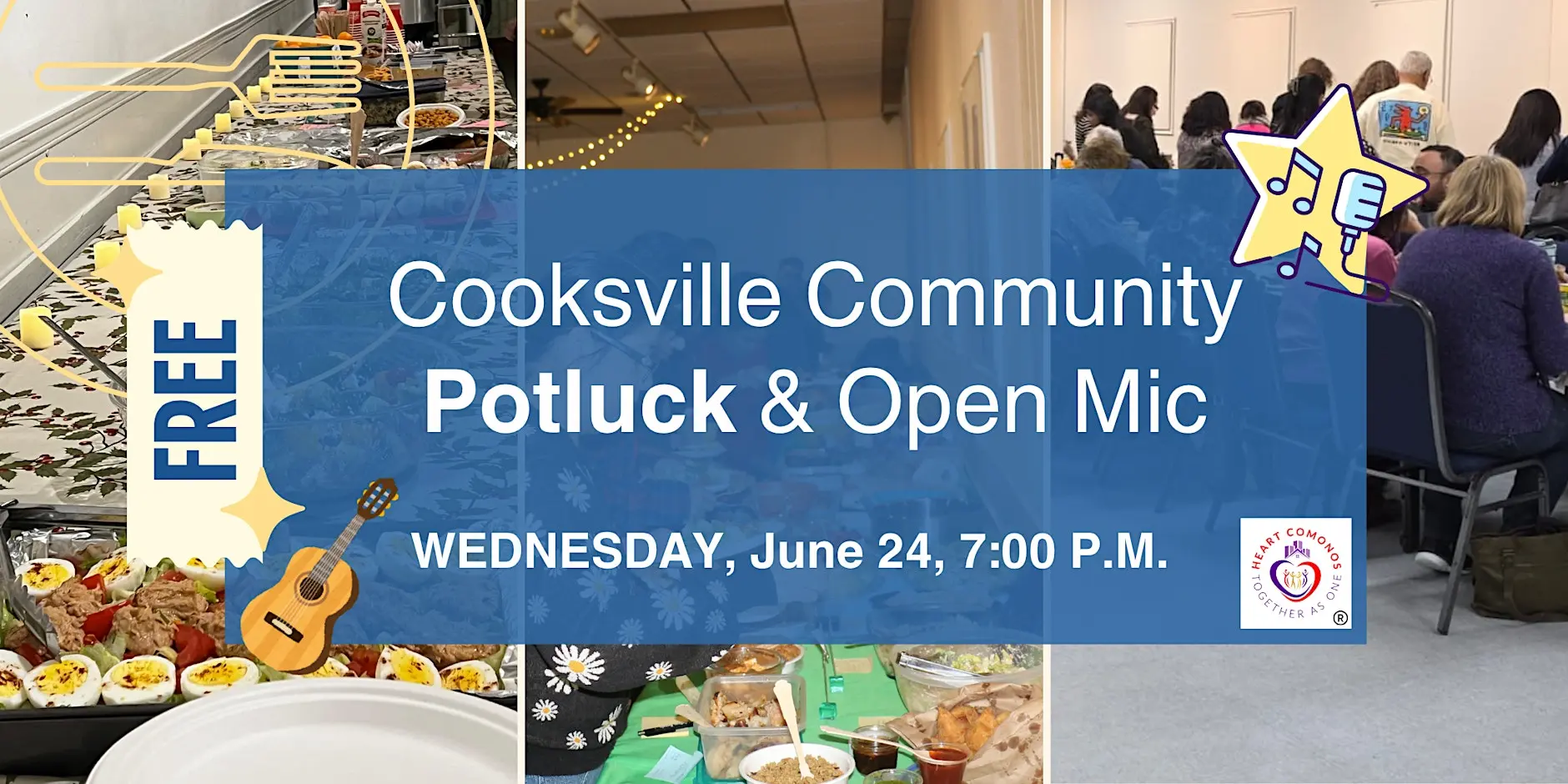 Cooksville Community Potluck & Open Mic image source: Eventbrite